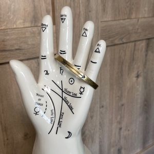 Arrow printed Brass tone Dk Gold tone Adjustable Bangle bracelet slide on chains